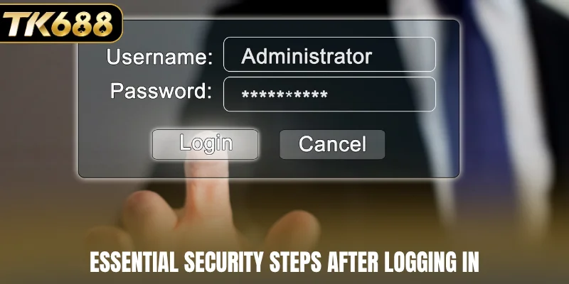 Essential security steps after logging in